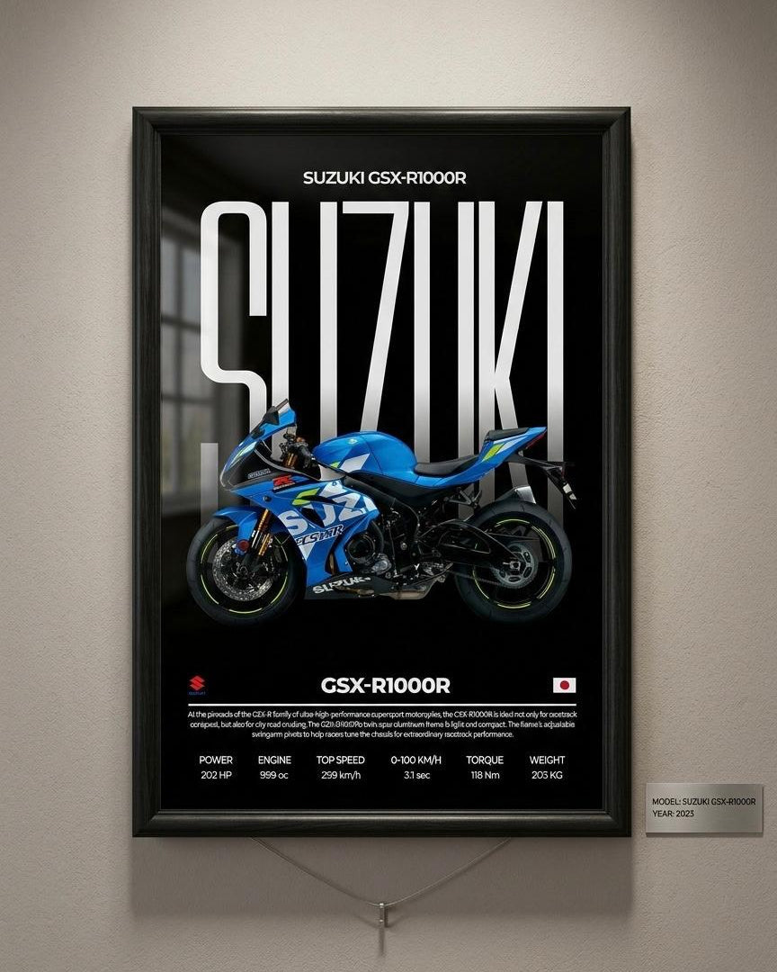 Suzuki GSX-R1000R Superbike Poster Frame