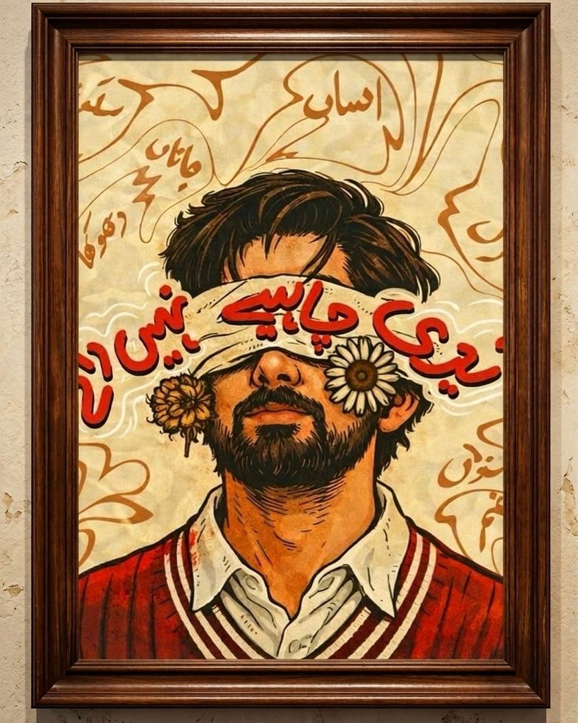 Urdu Aesthetic Art Framed Wall Poster