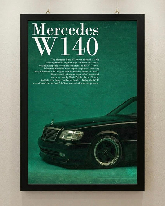 Mercedes-Benz W140 Luxury Car Wall Art