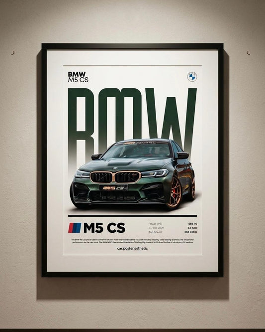 BMW M5 CS Luxury Car Wall Art Frame