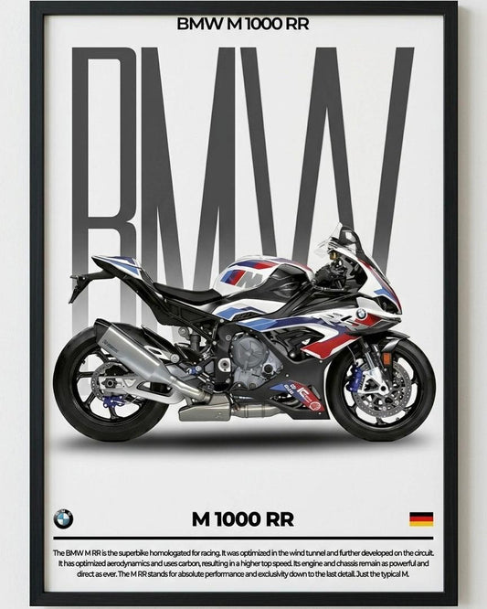 BMW M 1000 RR Superbike Poster Frame