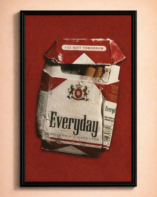 Vintage Everyday Cigarette Pack Poster
