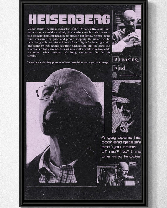 Heisenberg Breaking Bad Poster | Walter White TV Series Wall Art Print
