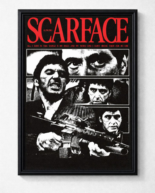 Scarface Tony Montana Vintage Movie Poster